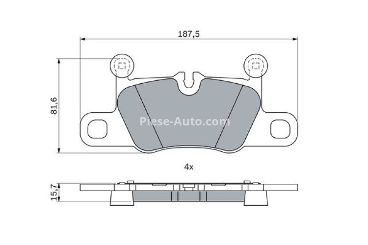 Set plăcuțe frână spate , BOSCH, pentru: PORSCHE CAYENNE 2.9-4.0H 05.17-