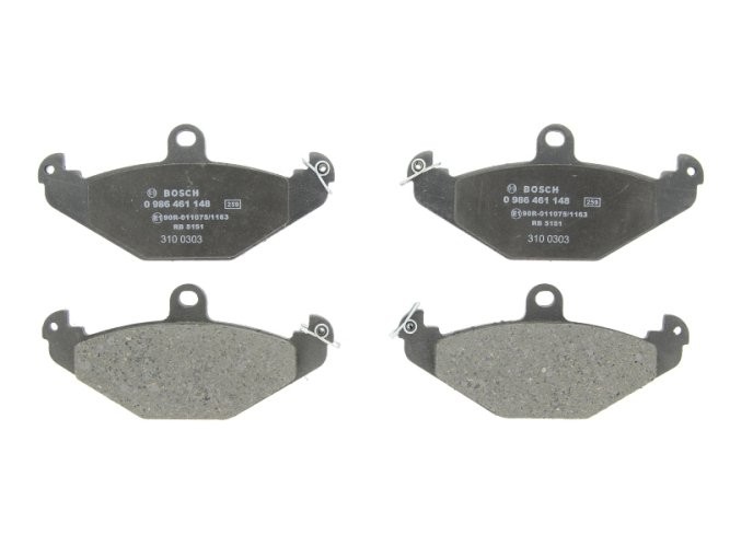 Set plăcuțe frână spate , BOSCH, pentru: RENAULT 21, ESPACE III, LAGUNA I, SAFRANE I, SAFRANE II, SPORT SPIDER; ASTON MARTIN DB7 VOLANTE 1.8-8.0 03.86-