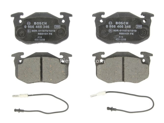 Set plăcuțe frână față , BOSCH, pentru: RENAULT CLIO I, RAPID/MINIVAN, SUPER 5, TWINGO I, TWINGO I/HATCHBACK 1.0-1.6D 10.84-06.07