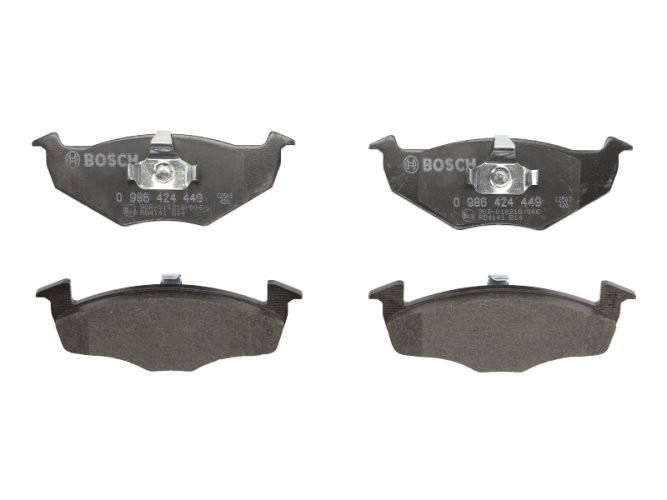 Set plăcuțe frână față , BOSCH, pentru: SEAT CORDOBA, CORDOBA VARIO, CORDOBA VARIO/KOMBI, IBIZA II, TOLEDO I; VW GOLF III, POLO, POLO III CLASSIC, POLO/KOMBI, VENTO 1.0-Electric 05.91-12.02