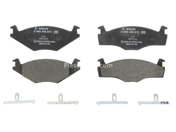 Set plăcuțe frână față , BOSCH, pentru: SEAT CORDOBA, IBIZA II, TOLEDO I; VW CADDY I, GOLF I, GOLF II, GOLF III, JETTA I, JETTA II, PASSAT B1, PASSAT B2, PASSAT B3/B4, SANTANA 1.0-2.8 05.73-10.02