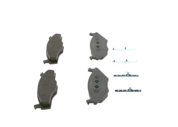 Set plăcuțe frână față , BOSCH, pentru: SEAT CORDOBA, IBIZA II, TOLEDO I; VW CADDY I, GOLF I, GOLF II, GOLF III, JETTA I, JETTA II, PASSAT B1, PASSAT B2, PASSAT B3/B4, SANTANA 1.0-2.8 05.73-10.02