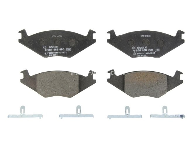 Set plăcuțe frână față , BOSCH, pentru: SEAT CORDOBA, IBIZA II; VW GOLF II, JETTA II, POLO, POLO CLASSIC, POLO II 1.0-2.0 10.81-10.02