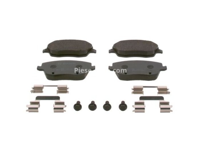 Set plăcuțe frână față , BOSCH, pentru: SEAT CORDOBA, IBIZA III; SKODA FABIA I, FABIA I PRAKTIK, FABIA II, ROOMSTER, ROOMSTER PRAKTIK; VW POLO, POLO III CLASSIC, POLO IV 1.0-2.0 08.99-