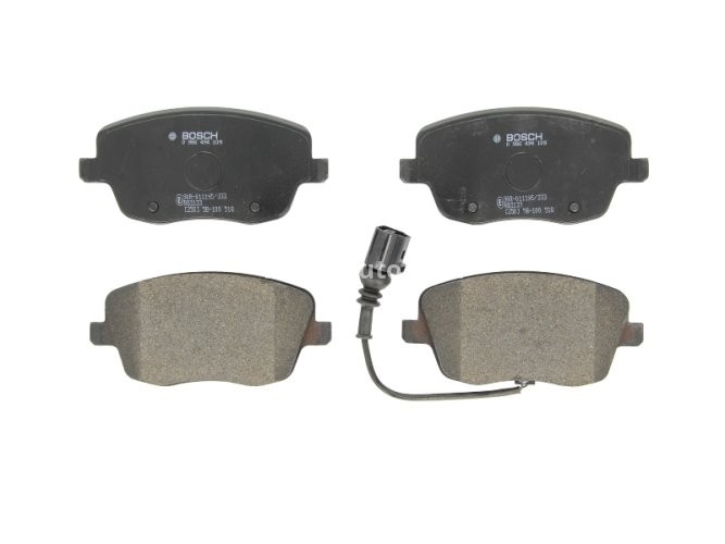 Set plăcuțe frână față , BOSCH, pentru: SEAT IBIZA III; SKODA FABIA I, FABIA I PRAKTIK, FABIA II, ROOMSTER, ROOMSTER PRAKTIK; VW POLO, POLO III CLASSIC, POLO IV 1.0-2.0 08.99-