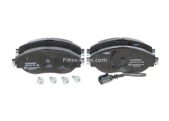 Set plăcuțe frână față , BOSCH (cu accesorii; cu tampon de amortizare), pentru: SEAT ALHAMBRA; SKODA SUPERB II; VW CC B7, PASSAT ALLTRACK B7, PASSAT B6, PASSAT B7, PASSAT B7/KOMBI 1.4-3.6 02.08-