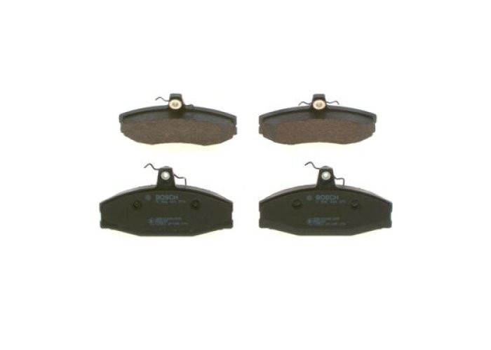Set plăcuțe frână față , BOSCH, pentru: SKODA FAVORIT, FAVORIT FORMAN, FAVORIT/KOMBI, FELICIA CUBE, FELICIA I, FELICIA II, RAPID; VW CADDY II 1.3/1.6/1.9D 03.85-04.02