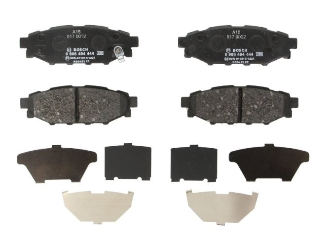Set plăcuțe frână spate , BOSCH, pentru: SUBARU BRZ, FORESTER, IMPREZA, LEGACY IV, LEGACY V, OUTBACK, WRX, XV; TOYOTA GT 86 1.5-3.6 09.03-