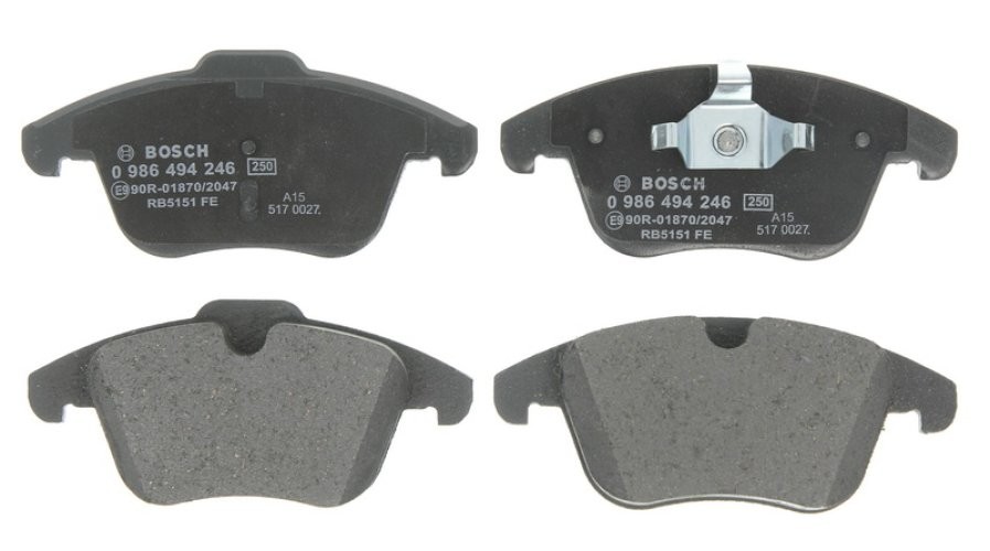 Set plăcuțe frână față , BOSCH, pentru: VOLVO S60 II, S80 II, V60 I, V70 III, XC70 II; FORD GALAXY II, GALAXY MK II, MONDEO IV, MONDEO V, S-MAX; LAND ROVER RANGE ROVER EVOQUE 1.5-3.2ALK 03.06-12.19
