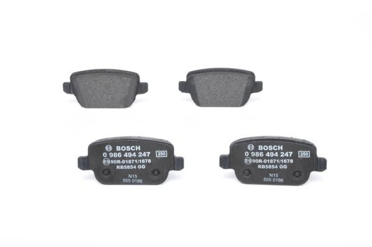 Set plăcuțe frână spate , BOSCH, pentru: VOLVO S80 II, V70 III, V70 III/KOMBI, XC70 II; FORD FOCUS II, GALAXY II, GALAXY MK II, KUGA I, MONDEO IV, MONDEO V, S-MAX 1.6-4.4 03.06-12.16