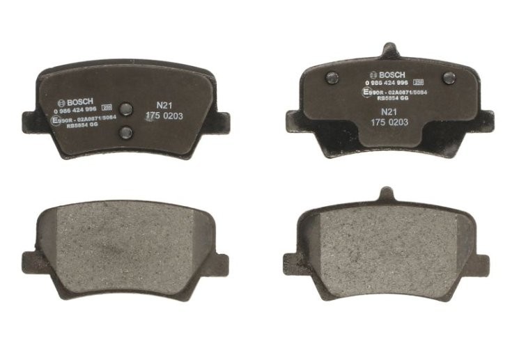 Set plăcuțe frână spate , BOSCH ( cu tampon de amortizare), pentru: VOLVO XC40 1.5-Electric 10.17-