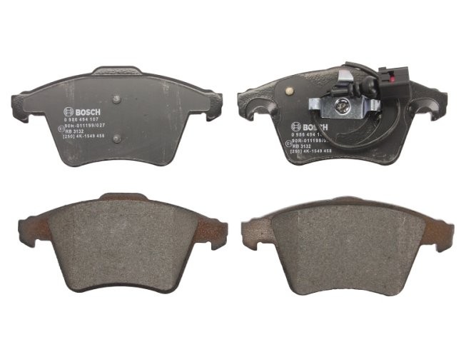 Set plăcuțe frână față , BOSCH, pentru: VW CALIFORNIA T5 CAMPER, CALIFORNIA T6 CAMPER, MULTIVAN T5, MULTIVAN T6, TRANSPORTER T5, TRANSPORTER T6, TRANSPORTER T6 / CARAVELLE T6 1.9D-3.2 04.03-