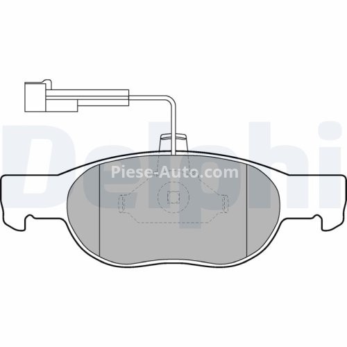 Set plăcuțe frână față, DELPHI , pentru: ALFA ROMEO 145, 146, 155, SPIDER; FIAT BRAVA, BRAVO I, MAREA, PUNTO, PUNTO/HATCHBACK; LANCIA DEDRA, DELTA II 1.2-2.0 02.92-10.09
