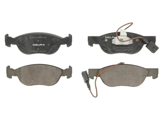 Set plăcuțe frână față, DELPHI , pentru: ALFA ROMEO 145, 146, SPIDER; FIAT MAREA, PUNTO; LANCIA DEDRA, DELTA II 1.4-2.0 07.94-03.12