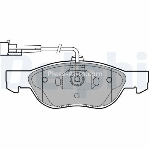 Set plăcuțe frână față, DELPHI , pentru: ALFA ROMEO 145, 146, SPIDER; FIAT MAREA, PUNTO; LANCIA DEDRA, DELTA II 1.4-2.0 07.94-03.12