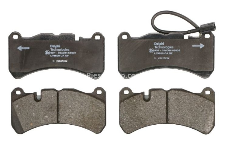 Set plăcuțe frână față, DELPHI (cu un tampon de amortizare), pentru: MASERATI GHIBLI III, QUATTROPORTE VI 3.0/3.0D 05.13-