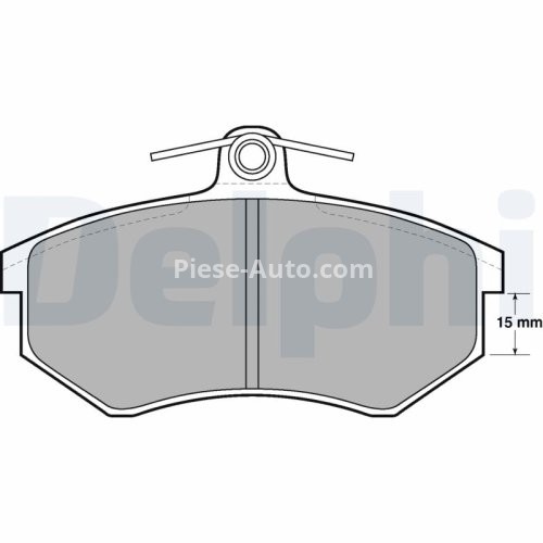 Set plăcuțe frână față, DELPHI , pentru: AUDI 100 C2, 100 C3, 80 B2, 80 B3, 80 B4, 90 B2, 90 B3, A4 B5, CABRIOLET B3, COUPE B3; CHERY A3, COWIN 5; SEAT CORDOBA, CORDOBA VARIO/KOMBI 1.4-2.9 03.77-
