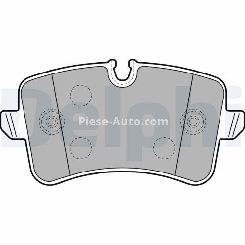 Set plăcuțe frână spate, DELPHI (cu accesorii; cu un tampon de amortizare), pentru: AUDI A4 B8, A5, A6 ALLROAD C7, A6 C7, A7; PORSCHE MACAN 1.8-4.2 03.10-