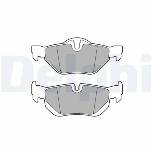 Set plăcuțe frână spate, DELPHI , pentru: BMW 1 (E81), 1 (E82), 1 (E87), 1 (E88), 3 (E90), 3 (E91), 3 (E92), 3 (E93), X1 (E84), X3 (F25) 1.6-3.0 06.04-06.15