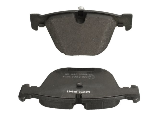Set plăcuțe frână spate, DELPHI (cu un tampon de amortizare), pentru: BMW 5 GRAN TURISMO (F07), 7 (F01, F02, F03, F04) 2.0-6.0 02.08-02.17