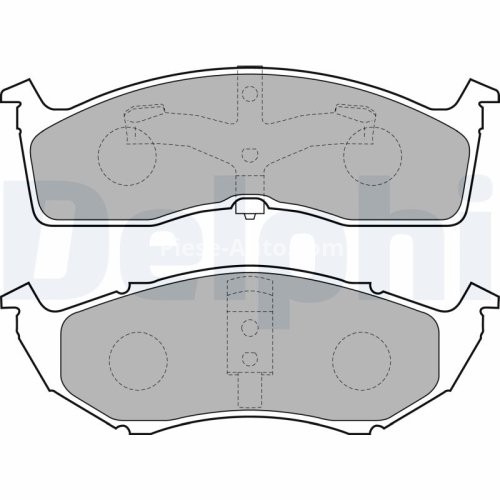 Set plăcuțe frână față, DELPHI , pentru: CHRYSLER 300M, CARAVAN, CONCORDE, GRAND VOYAGER III, NEON, NEON II, NEW YORKER, VISION, VOYAGER I, VOYAGER II, VOYAGER III, VOYAGER IV 1.6-3.8 10.87-