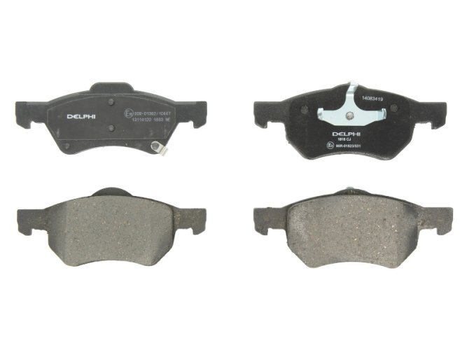 Set plăcuțe frână față, DELPHI , pentru: CHRYSLER RAM, VOYAGER III, VOYAGER IV; DODGE CARAVAN 2.4-3.8 01.95-07.09