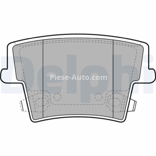 Set plăcuțe frână spate, DELPHI , pentru: CHRYSLER 300C; DODGE CHALLENGER, CHARGER; LANCIA THEMA 2.7-6.4 09.04-