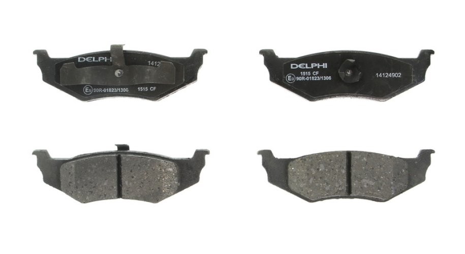 Set plăcuțe frână spate, DELPHI , pentru: CHRYSLER 300M, CIRRUS, CONCORDE, LE BARON, LHS, NEON, NEON II, PT CRUISER, SARATOGA, SEBRING, STRATUS, VISION, VOYAGER III; DODGE CARAVAN 1.6-3.8 09.86-