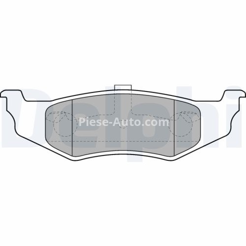Set plăcuțe frână spate, DELPHI , pentru: CHRYSLER 300M, CIRRUS, CONCORDE, LE BARON, LHS, NEON, NEON II, PT CRUISER, SARATOGA, SEBRING, STRATUS, VISION, VOYAGER III; DODGE CARAVAN 1.6-3.8 09.86-