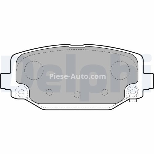 Set plăcuțe frână spate, DELPHI , pentru: CHRYSLER GRAND VOYAGER V, VOYAGER V; DODGE JOURNEY; FIAT FREEMONT; LANCIA VOYAGER; VW ROUTAN 2.0D-4.0 10.07-