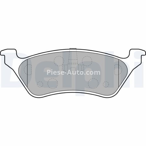 Set plăcuțe frână spate, DELPHI , pentru: CHRYSLER RAM, VOYAGER III, VOYAGER IV; DODGE CARAVAN; JEEP CHEROKEE 2.4-3.8 01.95-07.09
