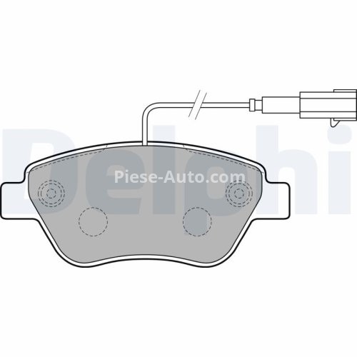 Set plăcuțe frână față, DELPHI , pentru: CITROEN E-MEHARI, NEMO, NEMO/MINIVAN; FIAT 500, FIORINO, FIORINO/MINIVAN, LINEA, PUNTO, PUNTO/HATCHBACK, QUBO; PEUGEOT BIPPER 0.9-Electric 06.07-