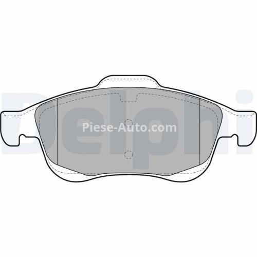 Set plăcuțe frână față, DELPHI , pentru: DS DS 4; CITROEN BERLINGO, BERLINGO MULTISPACE, BERLINGO/MINIVAN, C4 GRAND PICASSO I, C4 I, C4 II, C4 PICASSO I, DS4, DS5; PEUGEOT 5008 1.2-Electric 07.06-