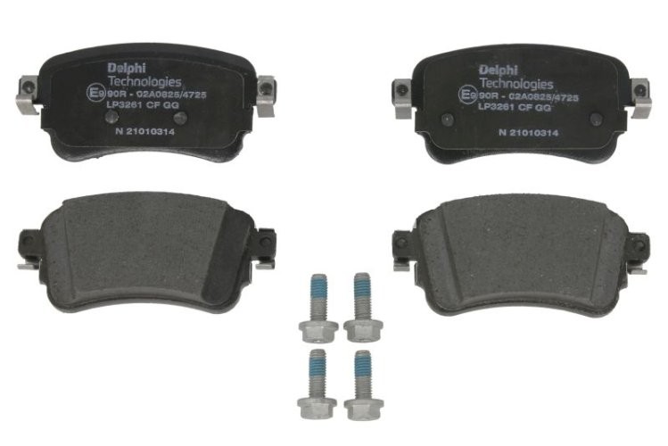 Set plăcuțe frână spate, DELPHI , pentru: CITROEN JUMPY III, SPACETOURER; FIAT SCUDO; OPEL VIVARO C, ZAFIRA LIFE; PEUGEOT EXPERT, TRAVELLER; TOYOTA PROACE, PROACE VERSO 1.5D-Electric 02.16-