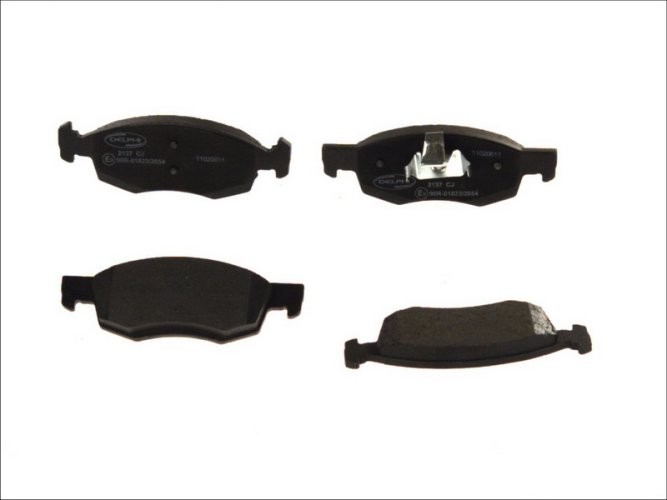 Set plăcuțe frână față, DELPHI , pentru:  DACIA LOGAN, LOGAN EXPRESS, LOGAN MCV; LADA LARGUS; RENAULT LOGAN I 1.2-1.6LPG 09.04-