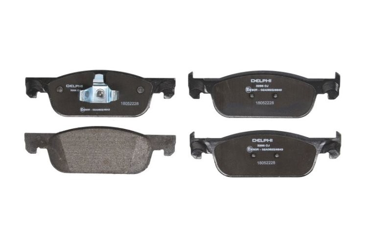 Set plăcuțe frână față, DELPHI , pentru: DACIA LOGAN II, LOGAN III, LOGAN MCV II, SANDERO II; RENAULT CLIO IV, CLIO IV/HATCHBACK, CLIO IV/KOMBI, LOGAN I, LOGAN II, LOGAN/STEPWAY II 0.9-1.6 06.11-