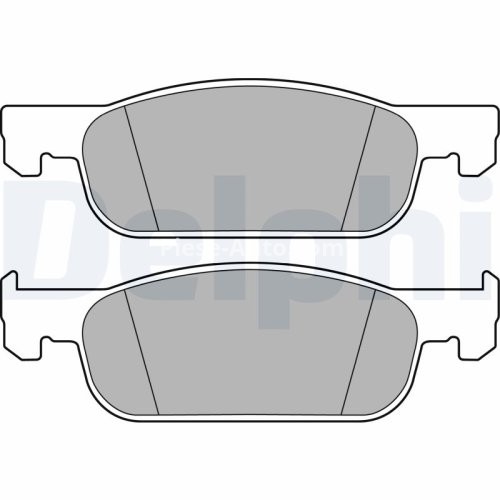 Set plăcuțe frână față, DELPHI , pentru: DACIA LOGAN II, LOGAN III, LOGAN MCV II, SANDERO II; RENAULT CLIO IV, CLIO IV/HATCHBACK, CLIO IV/KOMBI, LOGAN I, LOGAN II, LOGAN/STEPWAY II 0.9-1.6 06.11-
