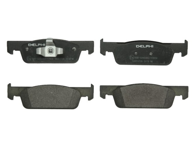 Set plăcuțe frână față, DELPHI , pentru: DACIA LOGAN II, LOGAN MCV II, SANDERO, SANDERO II; RENAULT CLIO IV, CLIO IV/HATCHBACK, CLIO IV/KOMBI, LOGAN I, LOGAN/STEPWAY II 0.9-Electric 06.08-
