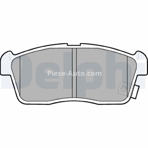 Set plăcuțe frână față, DELPHI (cu un tampon de amortizare), pentru: DAIHATSU COPEN, CUORE VII, SIRION, YRV; MITSUBISHI MIRAGE / SPACE STAR VI; SUBARU JUSTY IV 0.7-1.5 03.00-