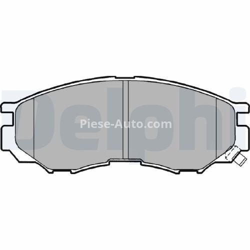 Set plăcuțe frână față, DELPHI , pentru: DODGE AVENGER; MITSUBISHI COLT III, COLT IV, DELICA / SPACE GEAR, ECLIPSE, ECLIPSE I, ECLIPSE II, ECLIPSE III, GALANT VI, GALANT VII 1.6-2.5D 11.86-12.07