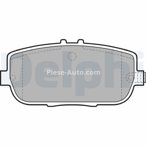 Set plăcuțe frână spate, DELPHI (cu accesorii; cu un tampon de amortizare), pentru: ; FIAT 124 SPIDER; MAZDA MX-5 III, MX-5 IV, MX-5 RF TARGA 1.4-2.0 03.05