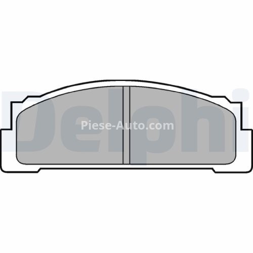 Set plăcuțe frână față, DELPHI , pentru: FIAT 124, 124 SPIDER, 125, 127, 131, 132, 900 T/E, 900 T/E PULMINO, FIORINO, FIORINO/MINIVAN, PANDA, RITMO, X 1/9; FSO 125P, 127P 0.9-2.0D 07.66-03.02