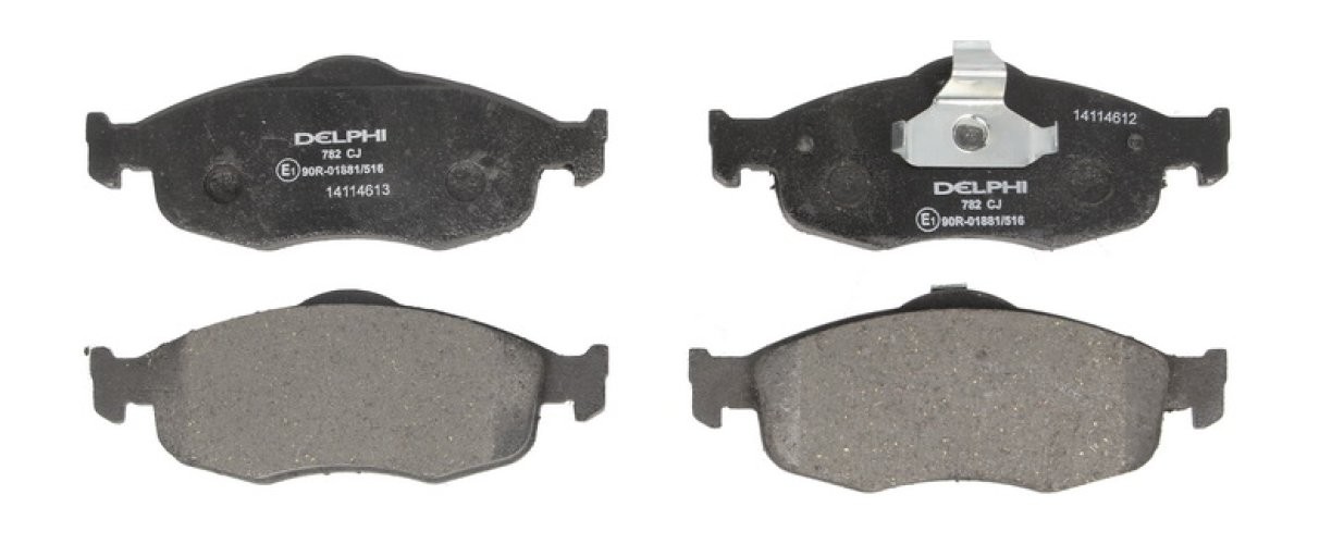 Set plăcuțe frână față, DELPHI , pentru: FORD COUGAR, MONDEO I, MONDEO II, SCORPIO I, SCORPIO II 1.6-2.9 09.86-12.01