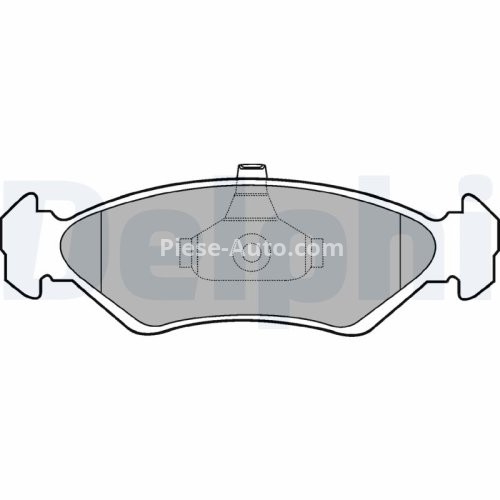 Set plăcuțe frână față, DELPHI , pentru: FORD COURIER, FIESTA III, FIESTA IV, FIESTA V, FIESTA/HATCHBACK, FIESTA/MINIVAN, KA; MAZDA 121 III, 121 III/HATCHBACK 1.0-1.8D 03.89-11.08