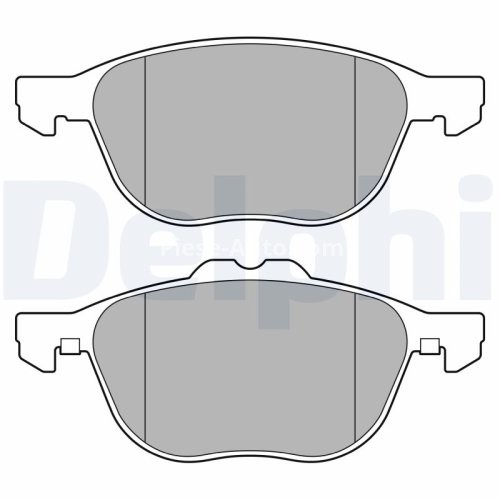 Set plăcuțe frână față, DELPHI , pentru: FORD KUGA II, TOURNEO CONNECT V408 NADWOZIE WIELKO, TRANSIT CONNECT, TRANSIT CONNECT V408/MINIVAN 1.0-2.5 02.13-
