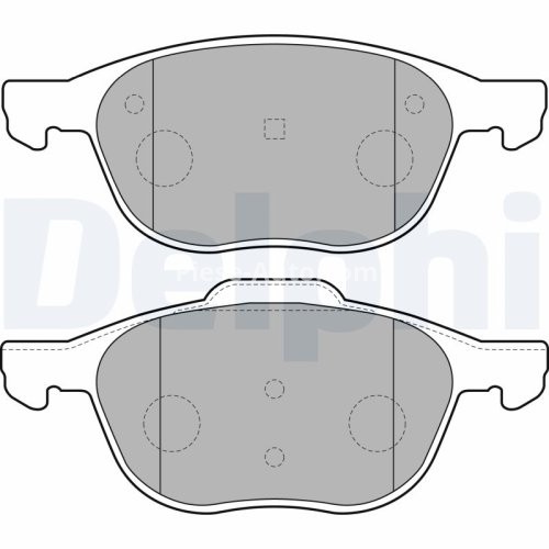 Set plăcuțe frână față, DELPHI , pentru: VOLVO C30, C70 II, S40 II, V40, V50; FORD C-MAX, C-MAX II, ECOSPORT, FIESTA V, FOCUS C-MAX, FOCUS II, FOCUS III, FOCUS III/KOMBI 1.0-Electric 10.03-