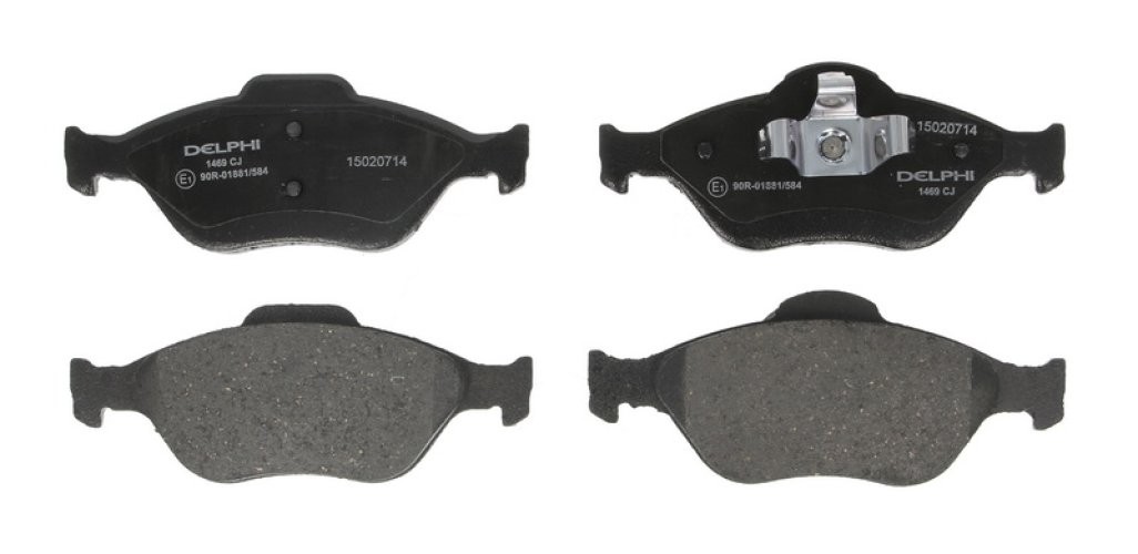 Set plăcuțe frână față, DELPHI , pentru: FORD COURIER, FIESTA IV, FIESTA V, FUSION, KA, PUMA, STREET KA; MAZDA 121 III/HATCHBACK, 2 1.0-2.0 08.95-12.12