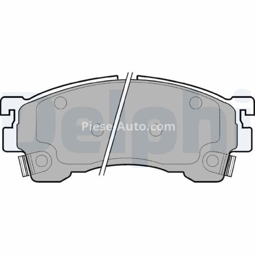 Set plăcuțe frână față, DELPHI , pentru: FORD USA PROBE II; MAZDA 323 F VI, 323 S VI, 626 IV, 626 V, MX-6, PREMACY, XEDOS 6 1.6-2.5 08.91-03.05