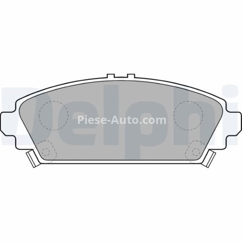 Set plăcuțe frână față, DELPHI , pentru: HONDA ACCORD VI, CIVIC VII 1.6/1.7D 10.98-09.05