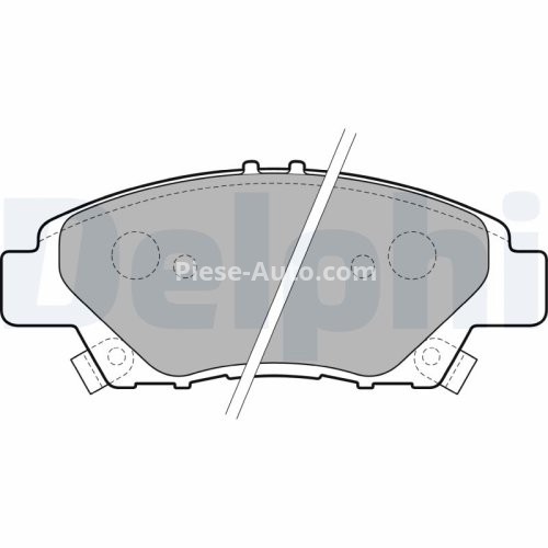 Set plăcuțe frână față, DELPHI , pentru: HONDA CITY V, CIVIC VIII, CR-Z, INSIGHT, JAZZ III, JAZZ IV, JAZZ V 1.2-1.5H 01.06-
